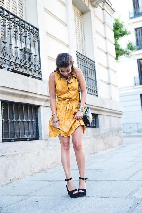 DUCK PRINT Pepa_Love_Dress-Yellow-Fishtail_Braid-Outfit-Street_Style-20