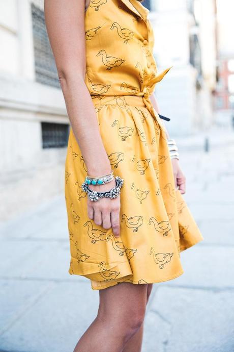DUCK PRINT Pepa_Love_Dress-Yellow-Fishtail_Braid-Outfit-Street_Style-2