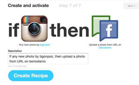 Cómo publicar fotos de Instagram en una página de Facebook crear recetas iftt con instagram