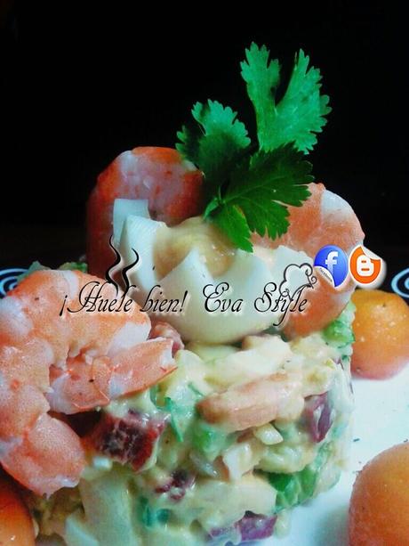 Ensaladilla de langostinos y patatas