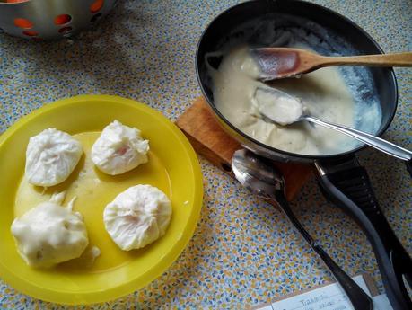 Huevos saturados de bechamel (Reto de Tía Alia) Huevos saturados de bechamel (Reto de Tía Alia)