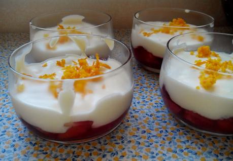 Fresas borrachas con crema de mascarpone
