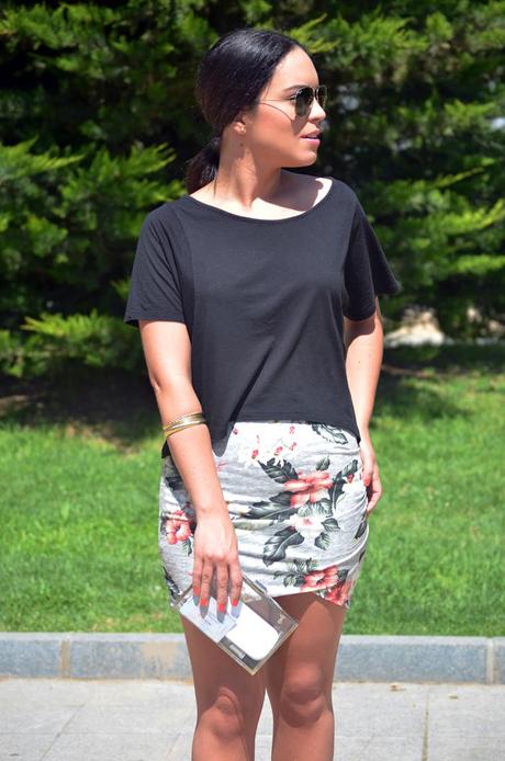 Outfit | Floral skirt