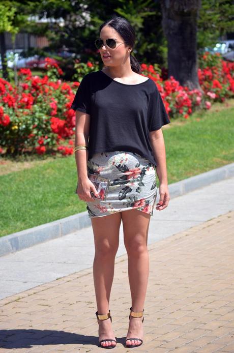 Outfit | Floral skirt