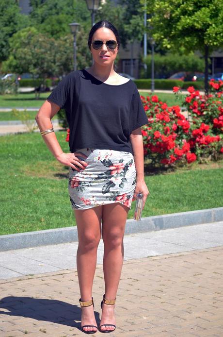 Outfit | Floral skirt