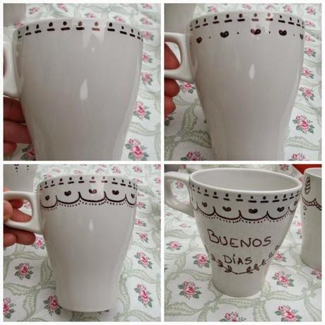 Diy: Decoramos unas tazas paso a paso