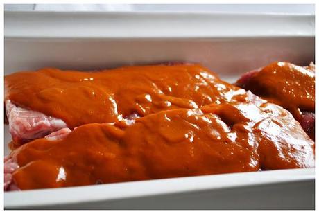 Costillas de cerdo con salsa barbacoa