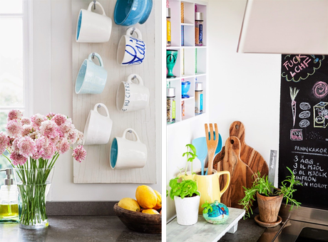 Decoración en rosa y turquesa en una casa escandinava - Paperblog