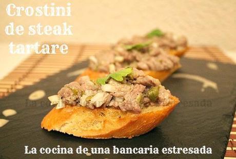 CROSTINI DE STEAK TARTARE, LA INFLUENCIA DE MASTERCHEFF CROSTINI DE STEAK TARTARE, LA INFLUENCIA DE MASTERCHEFF