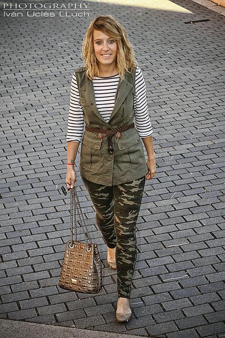 Estampado militar + rayas