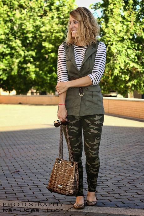 Estampado militar + rayas