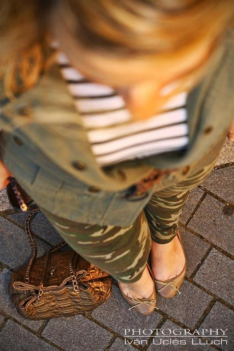 Estampado militar + rayas