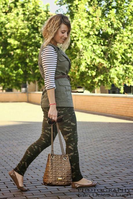 Estampado militar + rayas