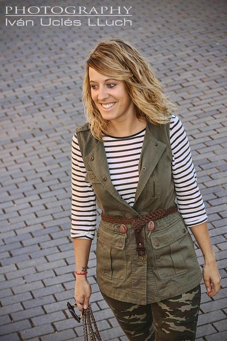 Estampado militar + rayas