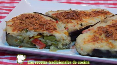 berenjenas rellenas de verduras