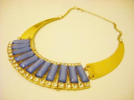 collar azul sheinside