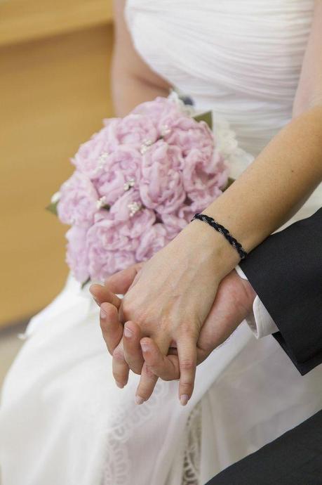 Ramo de novia de tela confeccionado por Blanca Blanco