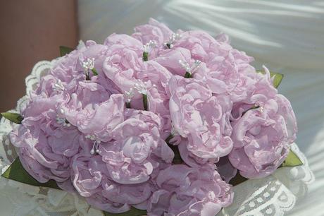 Ramo de novia de tela confeccionado por Blanca Blanco