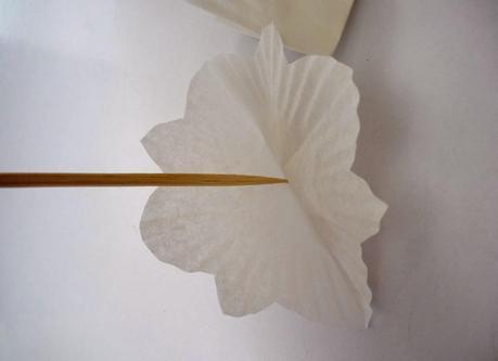 Flores con molde de magdalena