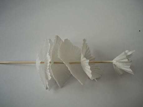 Flores con molde de magdalena