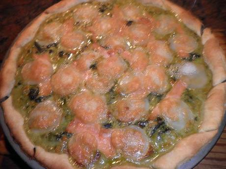 QUICHE DE ESPINACAS,SALMON  Y QUESO DE CABRA