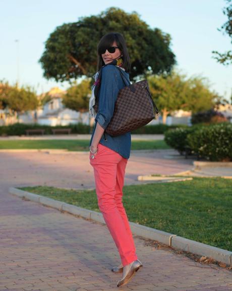 Denim + Coral