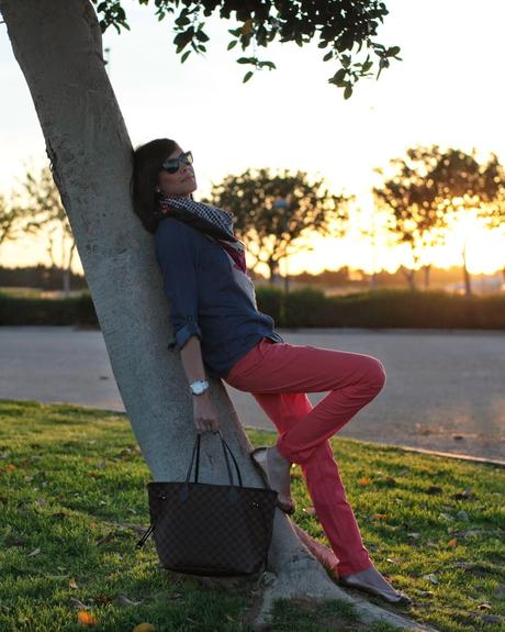 Denim + Coral