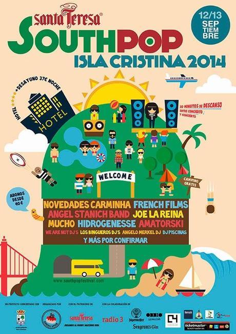 South Pop Isla Cristina 2014: Joe La Reina, Mucho, Ángel Stanich, Novedades Carminha...