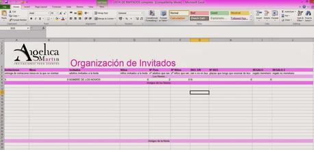 Métodos para organizar la lista de los invitados