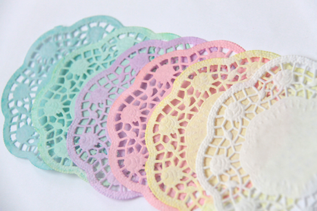 blondas de papele en colores