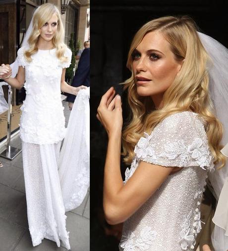 vestido de novia boda poppy delevingne wedding dress chanel