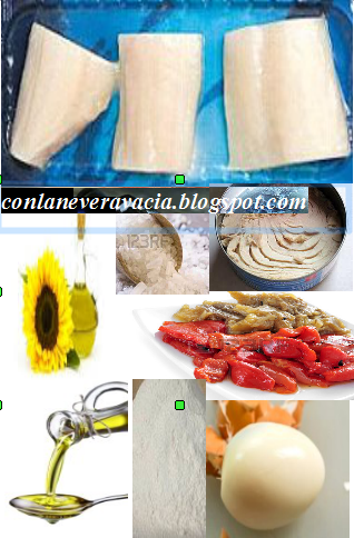 BACALAO FRITO CON ENSALADA DE PATATA Y ESCALIVADA