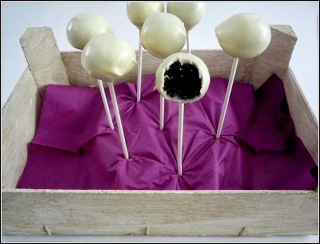 Cakepops de oreo y chocolate blanco