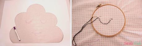 DIY Cojín con forma de nube