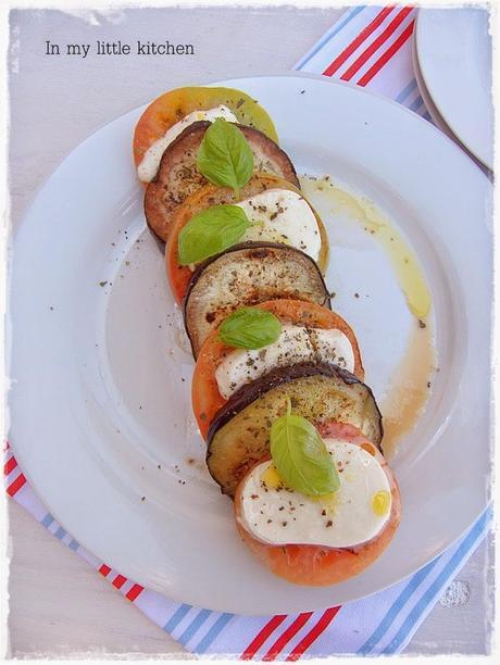 Ensalada de tomate y berenjena