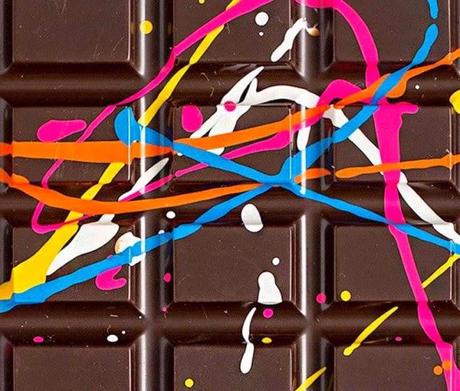 Tabletas de chocolate que se transforman en obras de arte de Pollock