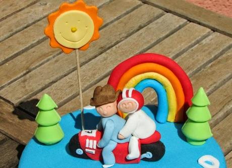 Tarta moteros recién casados