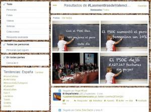El hashtag #LasMentirasdeValenciano fue trending topic al día siguiente