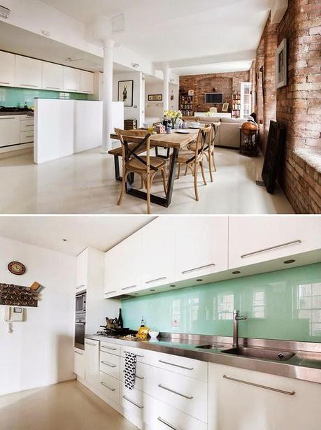 Un piso diáfano cálido y acogedor