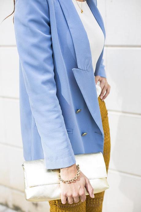 lapavana, oversized blazer, zara red trousers, mustard, lacambra clutch , aristocrazy, anton heunis, 4 contra 1, satya jewelry, cristina blanco, lapavana brand, guiadeestilo, guia de estilo blog, spanish fashion blogs, looks bautizos, invitadas con estilo, 