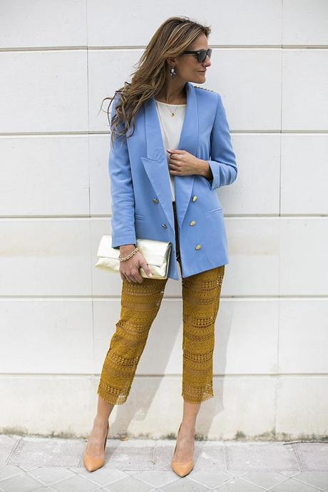 lapavana, oversized blazer, zara red trousers, mustard, lacambra clutch , aristocrazy, anton heunis, 4 contra 1, satya jewelry, cristina blanco, lapavana brand, guiadeestilo, guia de estilo blog, spanish fashion blogs, looks bautizos, invitadas con estilo, 