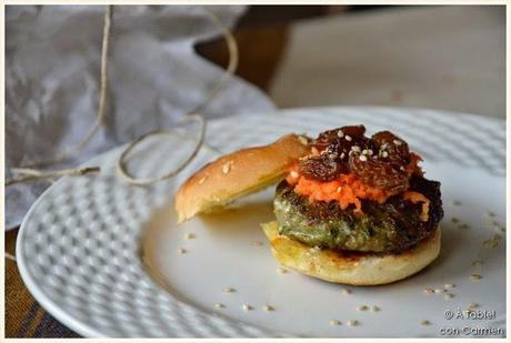 Mini Hamburguesas de Espinacas y Ternera con Pasas