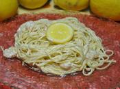 Espaguetis Limón Queso Gambas