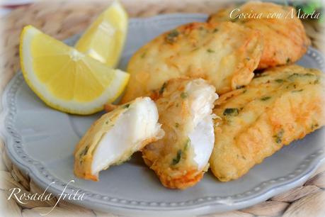 Rosada frita o la plancha. Recata casera, fácil y rápida.