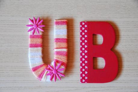 DIY: Iniciales de lana y washi tape