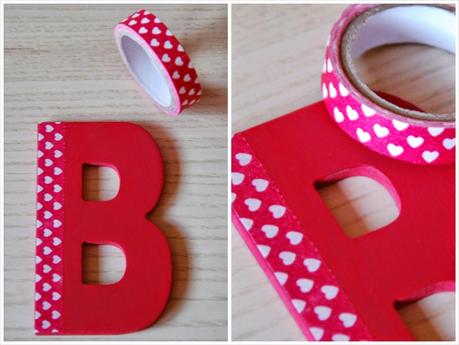 DIY: Iniciales de lana y washi tape