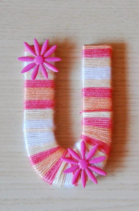 DIY: Iniciales de lana y washi tape