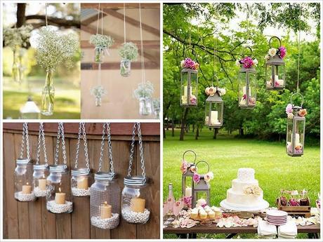 Decoración colgante en tu boda