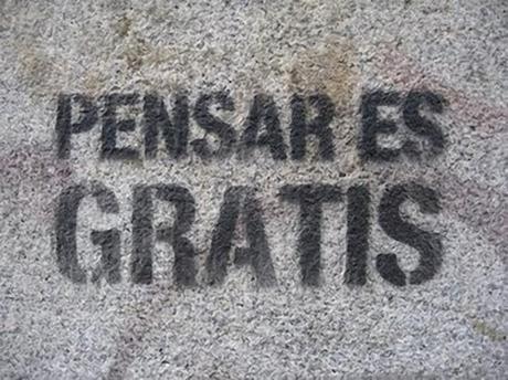 graffiti, pensar, pensar es gratis