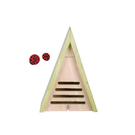 Casa triangular para mariquitas, mantén tu huerto protegido frente a plagas como el pulgón, cochinillas, ácaros